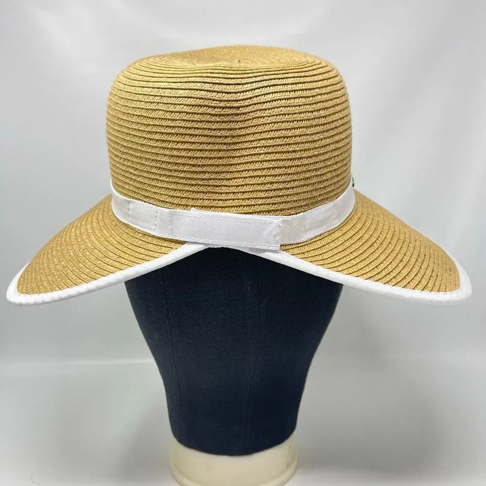 Sun N Sand Floppy Open Back Face Saver Sun Hat Cap 100% Paper Women’s OSFM